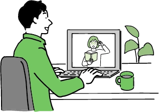 相談を受ける施術者のイラスト