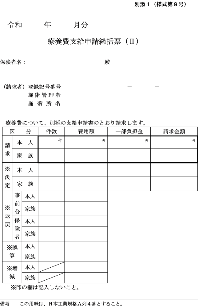訪問マッサージ 鍼灸の療養費支給申請書 レセプト の総括表について 訪問マッサージのレセプトソフト Spotlog スポットログ 訪問マッサージ 鍼灸の療養費支給申請書 レセプト の総括表について 訪問マッサージのレセプトソフト Spotlog スポットログ
